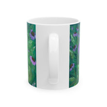 Load image into Gallery viewer, Floral Ceramic Mug - Vibrant Purple Coneflowers Design, Perfect for Nature Lovers & Gift Giving