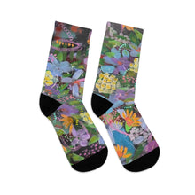 Load image into Gallery viewer, Colorful Floral Recycled Socks, Eco-Friendly Gift, Fun Everyday Socks, Unique Footwear, Sustainable Fashion
