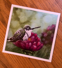 Load image into Gallery viewer, Beautiful Fine Art Paper Print of my original Hummingbird Painting