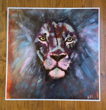 Load image into Gallery viewer, Colorful Lion Fine Art Paper Print  of "Hear Me Roar"