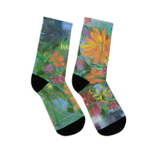 Load image into Gallery viewer, Colorful Floral Recycled Socks, Eco-Friendly Socks, Sustainable Fashion, Gift for Nature Lovers, Botanical Sock Design
