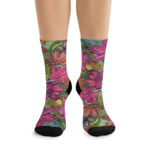 Load image into Gallery viewer, Eco-Friendly Floral Socks, Colorful Recycled Socks, Gift for Gardeners, Sustainable Fashion, Comfortable Everyday Wear
