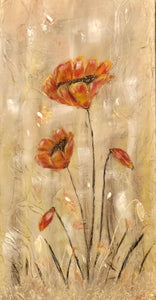 Poppies, Original Abstract Floral Painting