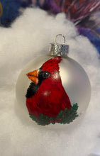 Load image into Gallery viewer, Hand Painted Cardinal Themed Christmas Ornaments
