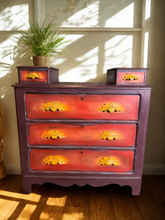 Load image into Gallery viewer, Autumn Glow Painted Vintage Dresser
