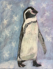 Load image into Gallery viewer, "Looking Up", Penguin Painting
