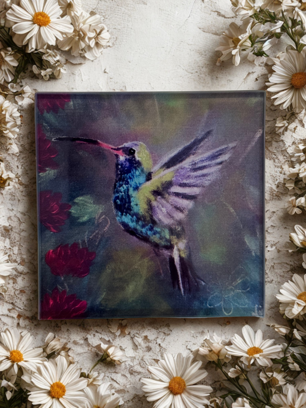 Hummingbird Glass Coasters