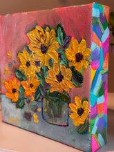 Load image into Gallery viewer, Mini Funky Floral #10 - Original Textured Floral Painting

