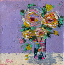 Load image into Gallery viewer, Mini Funky Floral #1 - Original Textured Floral Painting
