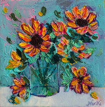 Load image into Gallery viewer, Mini Funky Floral #2 - Original Textured Floral Painting
