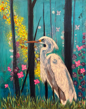 Load image into Gallery viewer, Where Light Finds You, Original Egret Painting on Canvas
