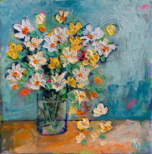 Load image into Gallery viewer, Mini Funky Floral #6 - Original Textured Floral Painting
