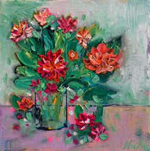 Load image into Gallery viewer, Mini Funky Floral #8 - Original Textured Floral Painting
