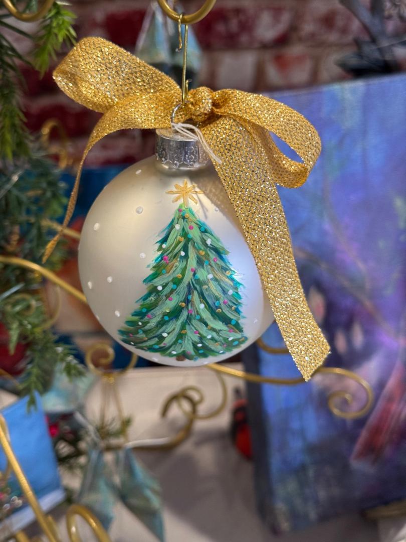 Hand Painted Tree Ornament