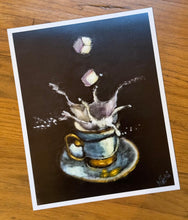 Load image into Gallery viewer, Morning Splash Fine Art Print, Coffee Art
