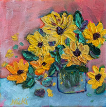 Load image into Gallery viewer, Mini Funky Floral #10 - Original Textured Floral Painting
