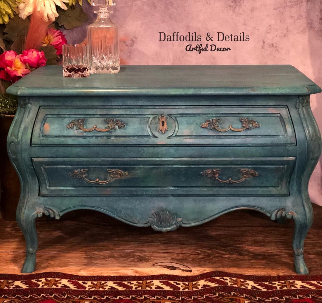 vintage small dresser Small Antique French Provincial Bohemian Dresser, Side Table, Coffee Table,