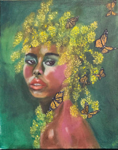 "You Give Me Butterflies", Original Oil Painting