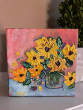Load image into Gallery viewer, Mini Funky Floral #10 - Original Textured Floral Painting
