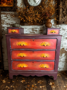 Autumn Glow Painted Vintage Dresser