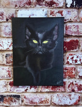 Load image into Gallery viewer, &quot;Feline Guardian&quot; -  Original Black Cat Oil Painting

