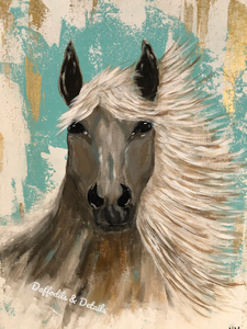 Original Horse Painting, Horse Painting, Grey Horse, Acrylic Painting, Original Painting, Horse Art, Animal Art, Western Art, Country,