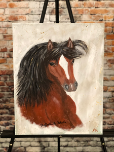 Horse Painting, Original Painting, Brown Horse, Acrylic Horse Painting, Horse Art, Western, Country, Animal Art