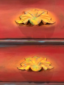 Autumn Glow Painted Vintage Dresser
