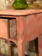 Load image into Gallery viewer, Bohemian Farmhouse Tallboy Dresser and Nightstand, French Provincial, Country French, Coral Pink Furniture
