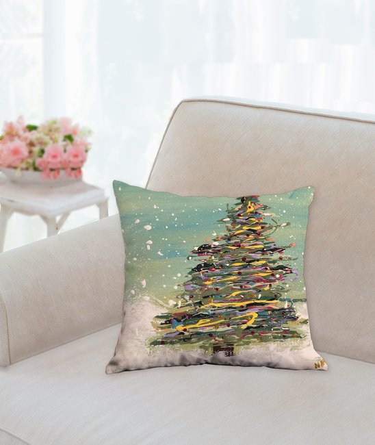 Throw Pillow, Christmas Tree, Christmas Decor, Holiday Decor, Original