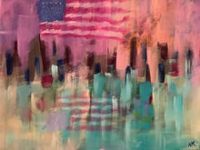 Load image into Gallery viewer, Original Abstract Flag Art, Flag Art, Americana, 9-11,
