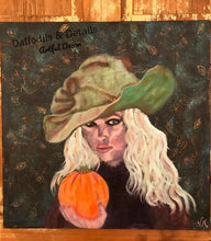 Load image into Gallery viewer, Original Abstract Hand Painted Colorful Portrait Painting, Fall Decor, Witch, Halloween,
