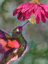 Load image into Gallery viewer, Hummingbird, Bird Art, Original Painting, Colorful Abstract
