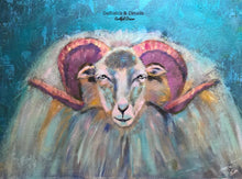 Load image into Gallery viewer, Colorful Original Abstract Ram Painting
