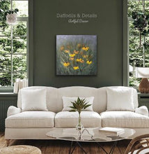 Load image into Gallery viewer, Original Floral Painting of Yellow Flowers on Canvas, Late Summer Blooms, Cone Flowers, Black Eyed Susan
