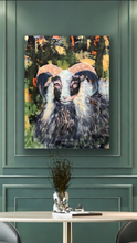 Load image into Gallery viewer, Colorful Abstract Ram Art, Original Animal Art, Ram Painting,
