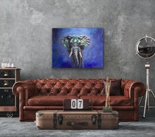 Load image into Gallery viewer, Colorful Abstract Elephant Painting, Original Artwork, Acrylic Painting,
