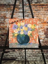 Load image into Gallery viewer, Summer Time, Flowers, Flower Painting, Acrylic Painting, Original Flower Painting, Flowers in Vase, Pallet Knife Painting
