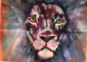 Decoupage Tissue Paper, "Hear Me Roar", Abstract Lion Art