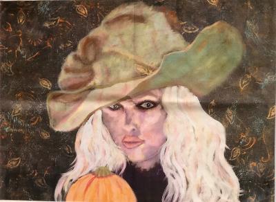 Decoupage Tissue Paper, "Autumn", Abstract Portrait Art