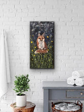 Load image into Gallery viewer, Colorful Fox Art, Abstract flower art, Original Painting
