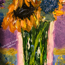 Load image into Gallery viewer, Original Sunflower Oil Painting full of Color and Texture
