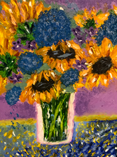 Load image into Gallery viewer, Original Sunflower Oil Painting full of Color and Texture
