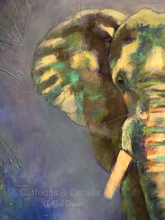 Load image into Gallery viewer, Colorful Abstract Elephant Painting, Original Artwork, Acrylic Painting,
