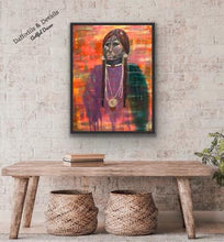 Load image into Gallery viewer, Colorful Native American Abstract Art, Bold Colors, Woman Portrait, Original, Acrylic Painting
